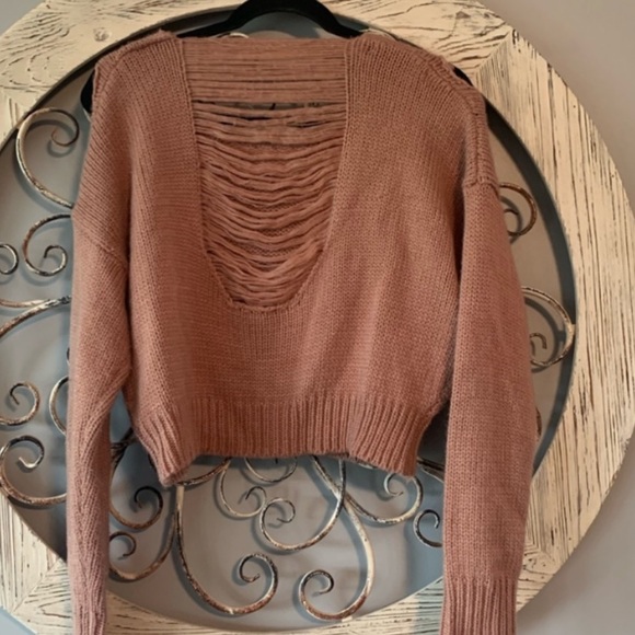Women Distressed Sweater - Picture 5 of 6